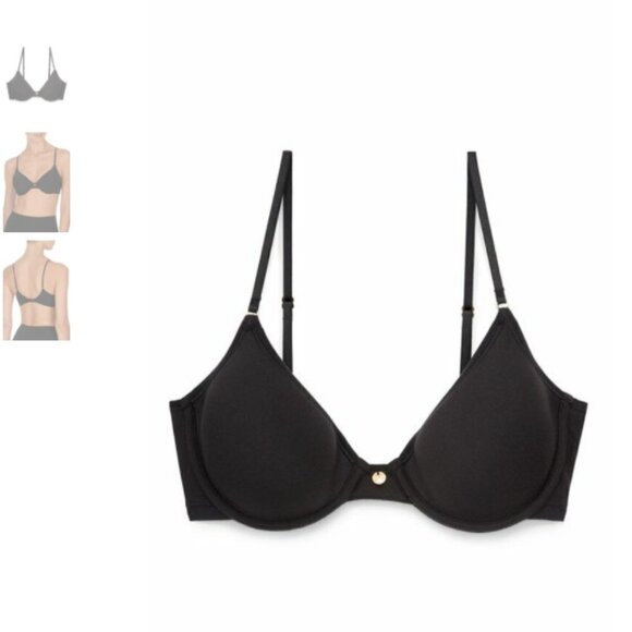 Natori Understated Black Comfy T-shirt Bra Size 34D - Picture 3 of 5